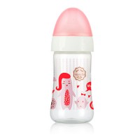 reasonable price china Manufacturer BPA free food grade pp baby bottle printed logo baby accessories pp universal milk bottle